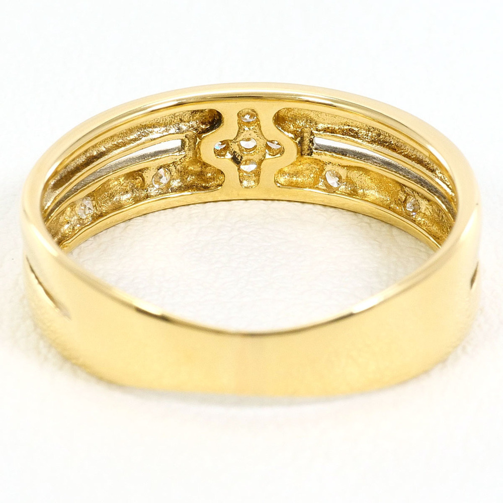 18K (18-karat) Yellow Gold Ring with Diamond (carat weight not stamped), Tota... - Picture 3 of 6